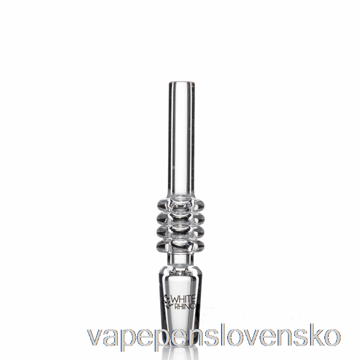 Biely Nosorožec Zberač Nektáru Quartz Hroty 10mm Vape Cigareta